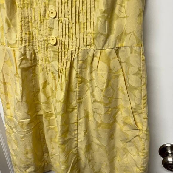 Rabbit Rabbit Designs Yellow Floral Sleeveless Fit Flare Dress Size Medium - Picture 4 of 11